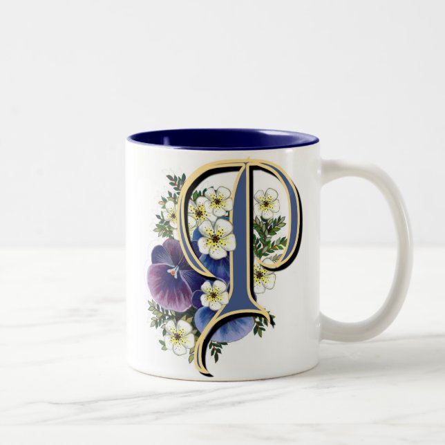 Caneca De Café Em Dois Tons Inicial do amor perfeito - P (Direita)