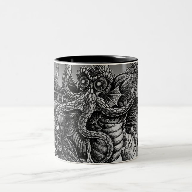 Caneca De Café Em Dois Tons Innsmouth profundamente um que retorna a R'lyeh (Centro)