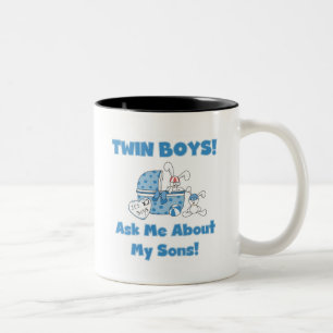Caneca De Café Em Dois Tons Inquira sobre meus camiseta e presentes gêmeos do