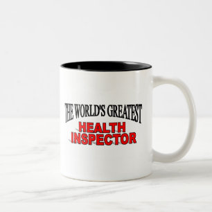 Caneca De Café Em Dois Tons Inspector da saúde do mundo o grande