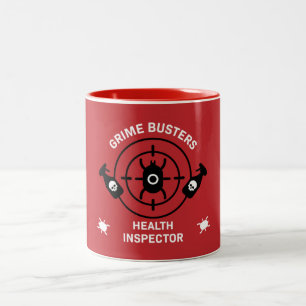 Caneca De Café Em Dois Tons Inspetor de Saúde