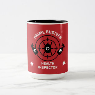 Caneca De Café Em Dois Tons Inspetor de Saúde Pública - Comitê de Saúde Ambien