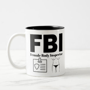 Caneca De Café Em Dois Tons Inspetora do corpo feminino do FBI