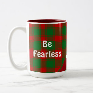 Caneca De Café Em Dois Tons Inspiração da Bíblia Cristã Xadrez de Búfalo 