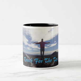 Caneca De Café Em Dois Tons Inspiração da manhã com o primeiro copo do dia