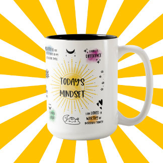 Caneca De Café Em Dois Tons Inspiração Mindset de Hoje