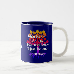 Caneca De Café Em Dois Tons Inspiração quando as raízes são monograma prof
