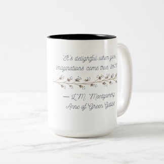Caneca De Café Em Dois Tons Inspirado em Anne de Green Gables
