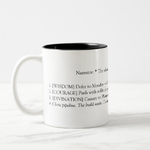 Caneca De Café Em Dois Tons Inspirado em Baldur's Gate 3 - Sexta-feira 16:59 I