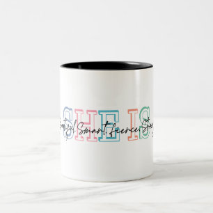 Caneca De Café Em Dois Tons Inspiradora Ela É Bonita