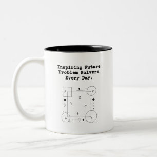 Caneca De Café Em Dois Tons Inspirando Solucionadores do Futuro   Mentor Diári