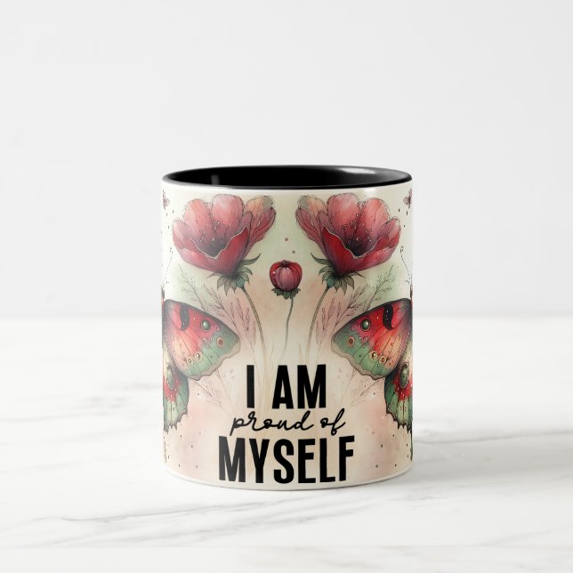 Caneca De Café Em Dois Tons Inspirational Butterfly Wrap (Centro)