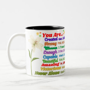 Caneca De Café Em Dois Tons "Inspire seu dia - Mug motivacional
