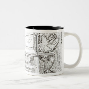 Caneca De Café Em Dois Tons Instrumento da precisão matemática