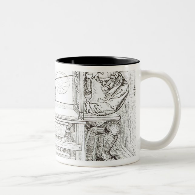 Caneca De Café Em Dois Tons Instrumento da precisão matemática (Direita)