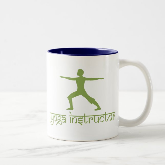 Caneca De Café Em Dois Tons Instrutor da ioga (Direita)