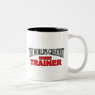 Caneca De Café Em Dois Tons Instrutor de cavalo do mundo o grande