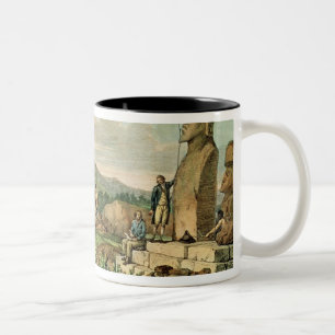 Caneca De Café Em Dois Tons Insulares e monumentos da Ilha de Páscoa
