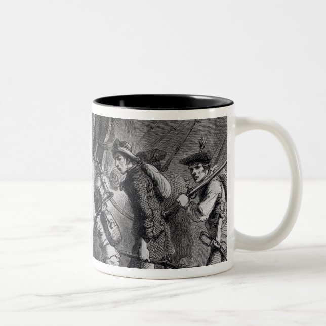 Caneca De Café Em Dois Tons Insurreição de Nova Inglaterra Yeomanry (Direita)