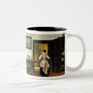 Caneca De Café Em Dois Tons Interior de um salão de jantar, 1866