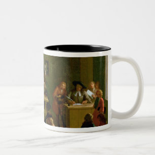 Caneca De Café Em Dois Tons Interior de um Schoolroom