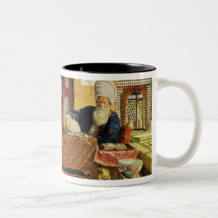 Caneca De Café Em Dois Tons Interior de uma escola, o Cairo, 1890 (w/c) (veja