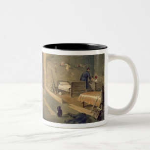 Caneca De Café Em Dois Tons Interior do forte Nicholas, placa 'de Seat de