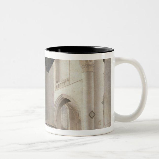 Caneca De Café Em Dois Tons Interior do Grote Kerk, Amsterdão, c.1637 (Direita)