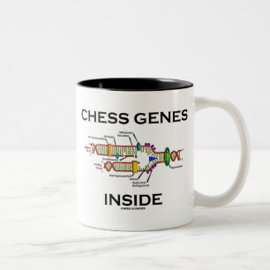 Caneca De Café Em Dois Tons Interior dos genes da xadrez (réplica do ADN)