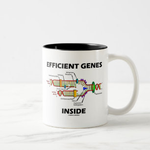 Caneca De Café Em Dois Tons Interior eficiente dos genes (réplica do ADN)
