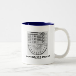 Caneca De Café Em Dois Tons Interior encarcerado (Jeremy Bentham Panopticon)