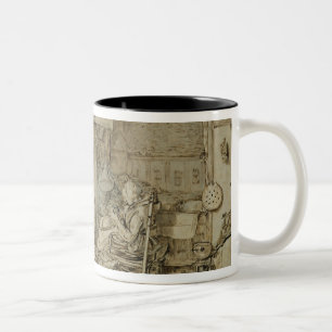 Caneca De Café Em Dois Tons Interior holandês, 1617
