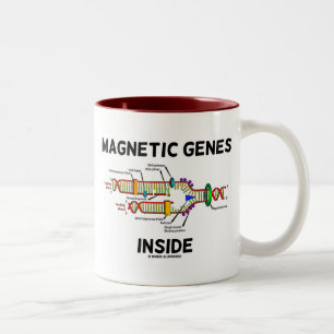 Caneca De Café Em Dois Tons Interior magnético dos genes (réplica do ADN)