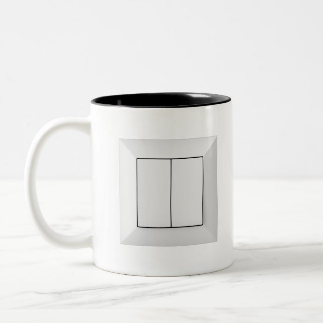 Caneca De Café Em Dois Tons Interruptor de luz dupla (Esquerda)