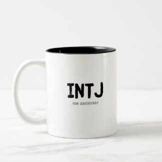 Caneca De Café Em Dois Tons INTJ - The Architect (Black)