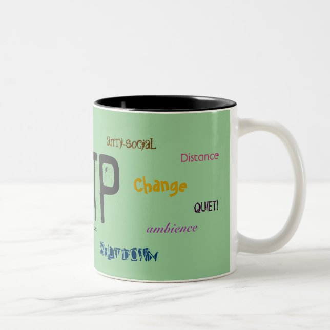 Caneca De Café Em Dois Tons INTP - Personalizado (Direita)