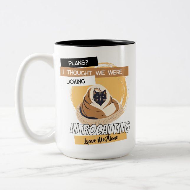 Caneca De Café Em Dois Tons Introcatting (Esquerda)