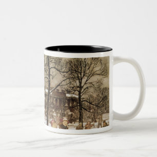 Caneca De Café Em Dois Tons Inverno de Arthur Rackham   em jardins de