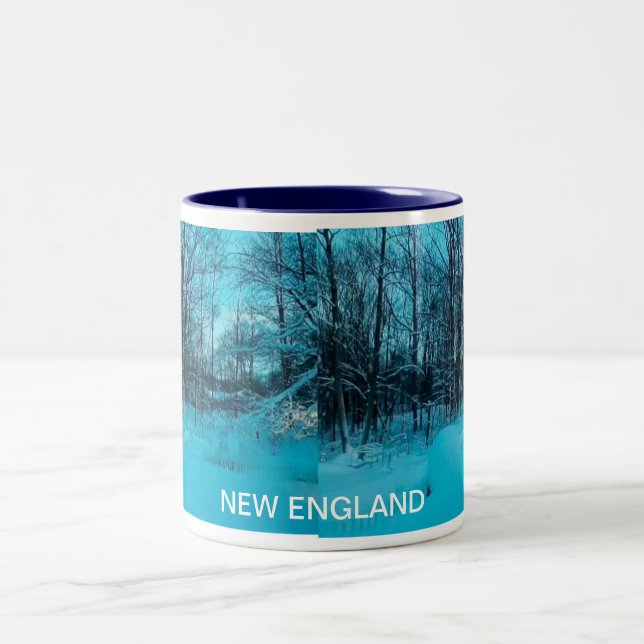 CANECA DE CAFÉ EM DOIS TONS INVERNO DE NOVA INGLATERRA (Centro)