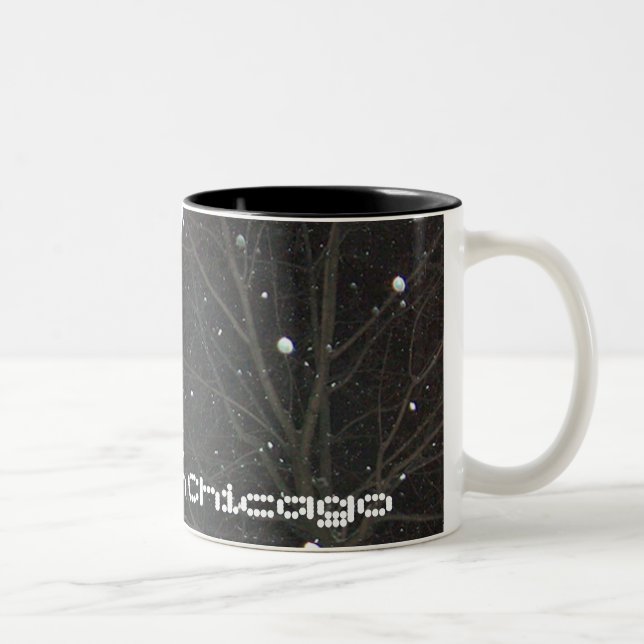 Caneca De Café Em Dois Tons Inverno em Chicago (Direita)