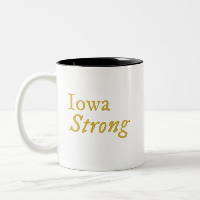 Caneca De Café Em Dois Tons Iowa Strong Coffee Mug (Esquerda)