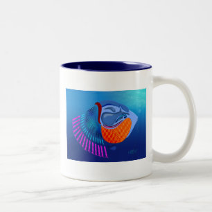 Caneca De Café Em Dois Tons Ir Peixe