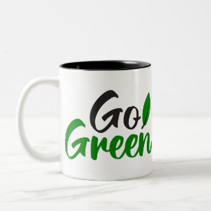 Caneca De Café Em Dois Tons Ir verde