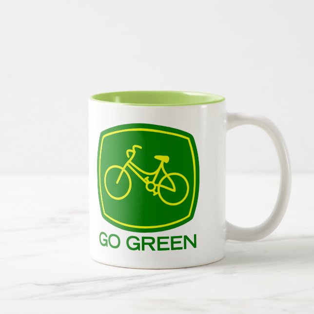 Caneca De Café Em Dois Tons Ir Verde (Direita)
