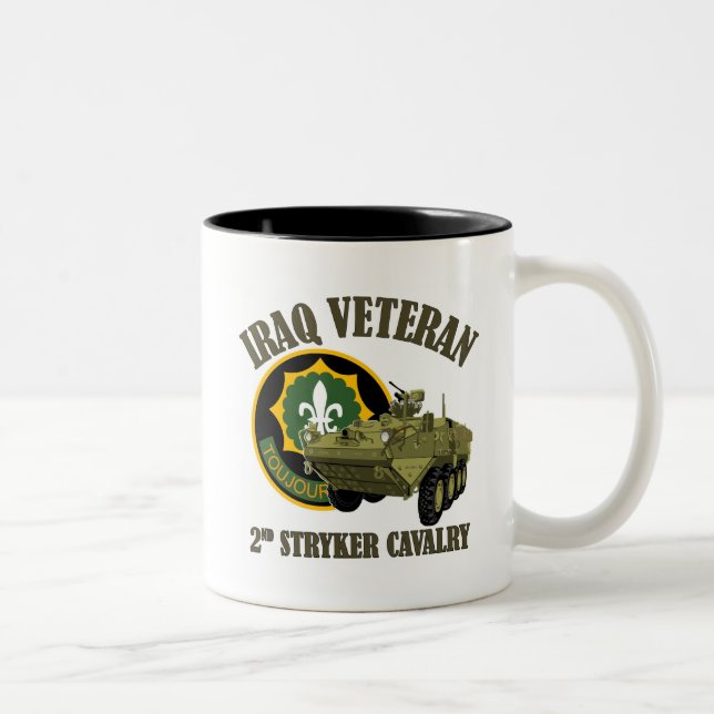 Caneca De Café Em Dois Tons Iraque - segundo de veterinários - Stryker (Direita)