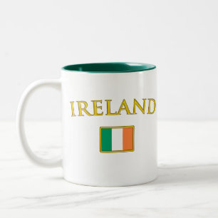 Caneca De Café Em Dois Tons Ireland dourado