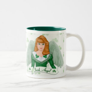 Caneca De Café Em Dois Tons Irish Angel e Banner