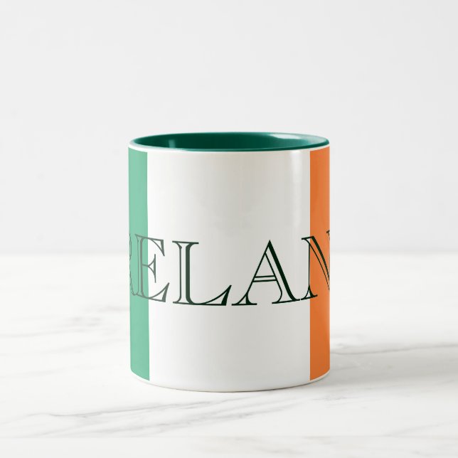 Caneca De Café Em Dois Tons Irish Flag Ireland (Centro)
