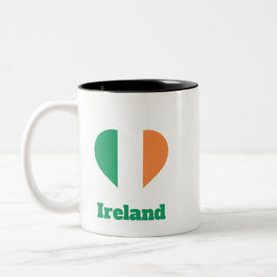 Caneca De Café Em Dois Tons Irish Heart Flag