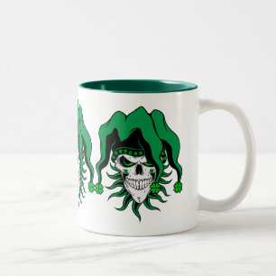 Caneca De Café Em Dois Tons Irish Jester Skull